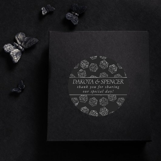 RPG Dice | Fantasy Tabletop Retro Gamer Aangepast Ronde Sticker