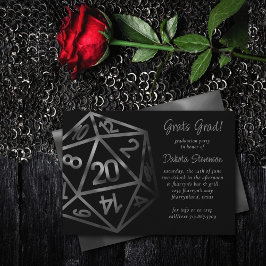 RPG Dice | Fantasy Tabletop Retro PnP Gamer Party Kaart