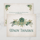 RPG Dice Gamer Bruiloft Bedankkaart (Voorkant / Achterkant)