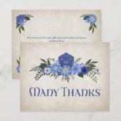 RPG Dice Gamer Bruiloft Bedankkaart (Voorkant / Achterkant)