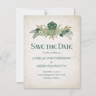 RPG Dice Gamer Bruiloft Save The Date