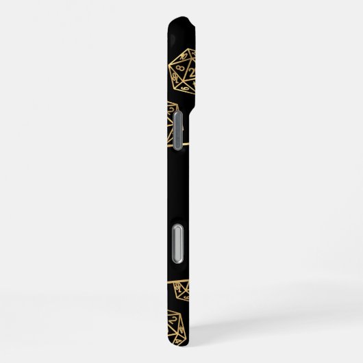 RPG Dice | Gold Fantasy Old School tafelblad gamer iPhone Hoesje (Rechterkant)