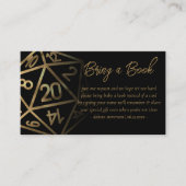 RPG Dice | Gold Fantasy PnP tafelblad boek aanvraa Informatiekaartje (Voorkant)