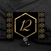 RPG Dice | Gold Fantasy Retro Tafelblad PnP Gamer Kaart