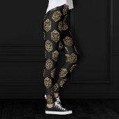 RPG Dice | Gold Fantasy Retro Tafelblad PnP Gamer Leggings