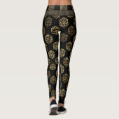 RPG Dice | Gold Fantasy Retro Tafelblad PnP Gamer Leggings (Achterkant)