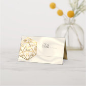 RPG Dice | Gold Fantasy Retro Tafelblad PnP Gamer Plaatskaartje (Voorkant)