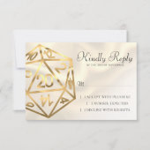 RPG Dice | Gold Fantasy Retro Tafelblad PnP Gamer RSVP Kaartje (Voorkant)