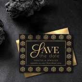 RPG Dice | Gold Fantasy Retro Tafelblad PnP Gamer Save The Date