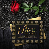 RPG Dice | Gold Fantasy Retro Tafelblad PnP Gamer Save The Date