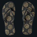 RPG Dice | Gold Fantasy Retro Tafelblad PnP Gamer Teenslippers<br><div class="desc">Het is altijd GAME ON, dus kies je wapen en rol initiatief... Een nieuwigheid GEEK CHIC gamer ontwerp perfect voor elke old school tafelblad RPG pen / potlood en papier (PnP) fantasie rolspeler met een 20-zijdige dnd polyhedrale dobbelstenen met een natuurlijke 20 rol voor de rollenspel magische tovenaar slayer van...</div>