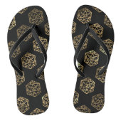 RPG Dice | Gold Fantasy Retro Tafelblad PnP Gamer Teenslippers (Voetbed)