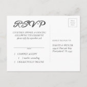 RPG Dice | Gold Fantasy Tabletop Gamer Event RSVP Uitnodiging Briefkaart (Achterkant)