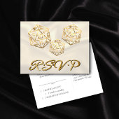 RPG Dice | Gold Fantasy Tabletop Gamer Event RSVP Uitnodiging Briefkaart