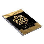 RPG Dice | Gold Fantasy Tabletop Gamer-personage Notitieboek (Rechterzijde)