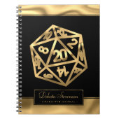 RPG Dice | Gold Fantasy Tabletop Gamer-personage Notitieboek (Voorkant)
