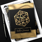 RPG Dice | Gold Fantasy Tabletop Gamer-personage Notitieboek