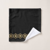 RPG Dice | Gold Fantasy Tabletop Retro PnP Gamer Bad Handdoek (Wasdoekje)