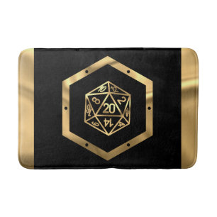 RPG Dice   Gold Fantasy Tabletop Retro PnP Gamer Badmat