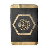 RPG Dice | Gold Fantasy Tabletop Retro PnP Gamer Badmat (Voorkant Verticaal)