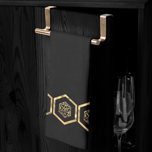 RPG Dice | Gold Fantasy Tabletop Retro PnP Gamer Theedoek