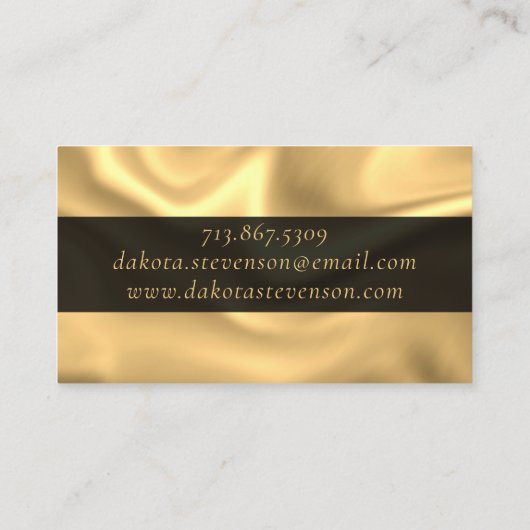 RPG Dice | Gold Fantasy Tafelblad Gamer Branding Visitekaartje (Achterkant)