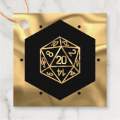 RPG Dice | Gold Fantasy Tafelblad PnP Gamer Custom Bedankjes Labels (Voorkant)