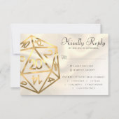 RPG Dice | Gold Fantasy tafelblad PnP Gamer Entree RSVP Kaartje (Voorkant)