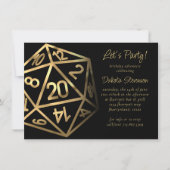 RPG Dice | Gold Fantasy tafelblad PnP Gamer Party Kaart (Voorkant)