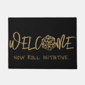 RPG Dice | Gold Fantasy tafelblad PnP Gamer Welkom Deurmat (Voorkant)