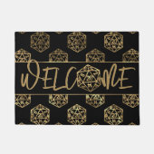 RPG Dice | Gold Retro Tafelblad Rollenspeler Welko Deurmat (Voorkant)