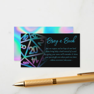 RPG Dice Holo Fantasy PnP tafelblad boek aanvraa Informatiekaartje