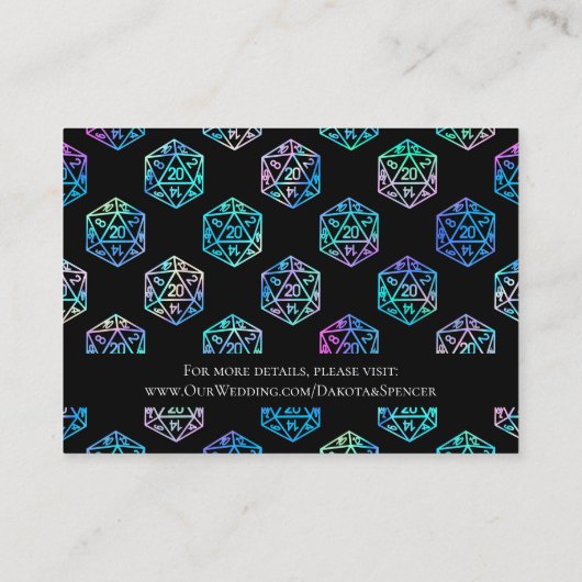 RPG Dice | Holo Fantasy PnP tafelblad wensen goed Informatiekaartje (Achterkant)