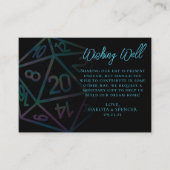 RPG Dice | Holo Fantasy PnP tafelblad wensen goed Informatiekaartje (Voorkant)