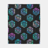 RPG Dice | Holo Fantasy Retro Tafelblad PnP Gamer Fleece Deken (Voorkant)