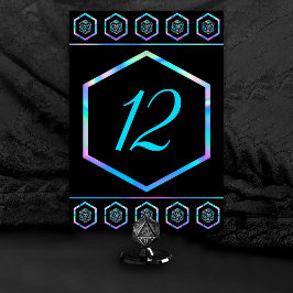 RPG Dice | Holo Fantasy Retro Tafelblad PnP Gamer Kaart