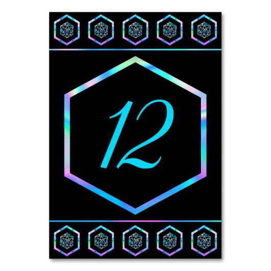 RPG Dice | Holo Fantasy Retro Tafelblad PnP Gamer Kaart (Voorkant)