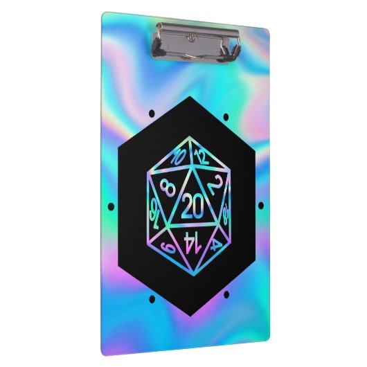 RPG Dice | Holo Fantasy Retro Tafelblad PnP Gamer Klembord (Rechts)