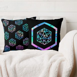RPG Dice   Holo Fantasy Retro Tafelblad PnP Gamer Kussen