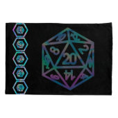 RPG Dice | Holo Fantasy Retro Tafelblad PnP Gamer Kussensloop (Achterkant-Links)