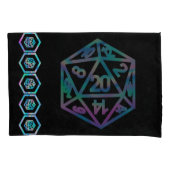 RPG Dice | Holo Fantasy Retro Tafelblad PnP Gamer Kussensloop (Voorkant-Links)