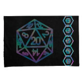 RPG Dice | Holo Fantasy Retro Tafelblad PnP Gamer Kussensloop (Voorkant-Rechts)