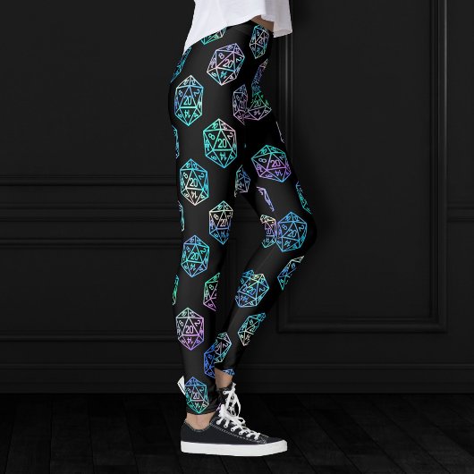 RPG Dice | Holo Fantasy Retro Tafelblad PnP Gamer Leggings