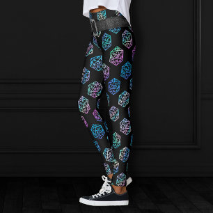 RPG Dice   Holo Fantasy Retro Tafelblad PnP Gamer Leggings