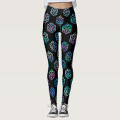 RPG Dice | Holo Fantasy Retro Tafelblad PnP Gamer Leggings (Voorkant)