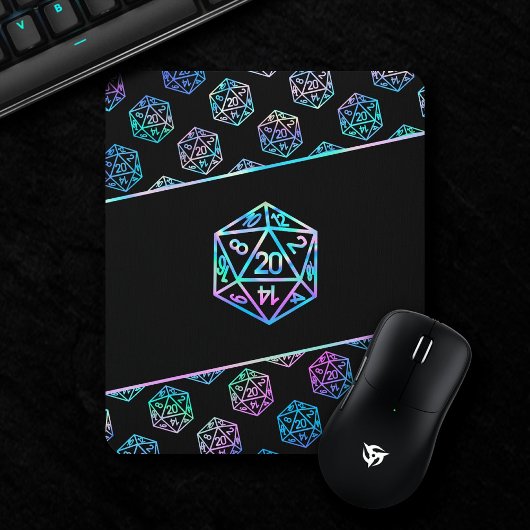 RPG Dice | Holo Fantasy Retro Tafelblad PnP Gamer Muismat