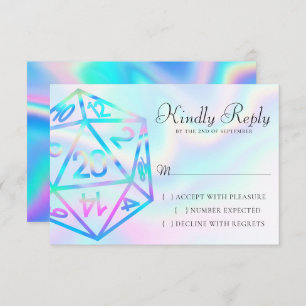 RPG Dice   Holo Fantasy Retro Tafelblad PnP Gamer RSVP Kaartje