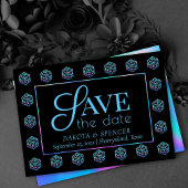 RPG Dice | Holo Fantasy Retro Tafelblad PnP Gamer Save The Date