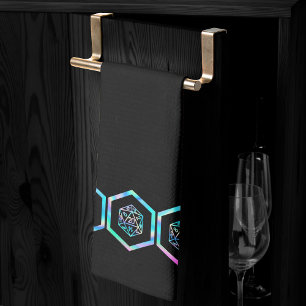 RPG Dice Holo Fantasy Retro Tafelblad PnP Gamer Theedoek