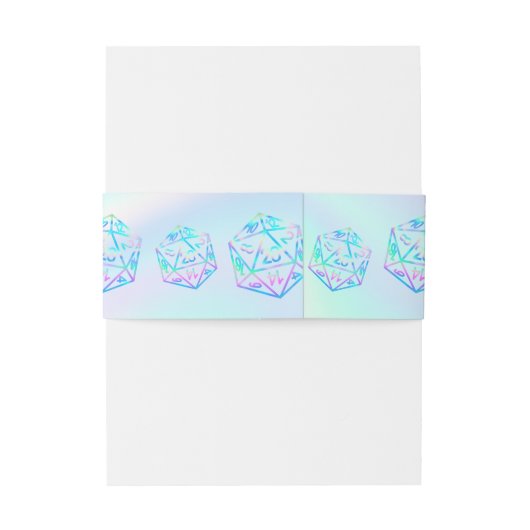 RPG Dice | Holo Fantasy Retro Tafelblad PnP Gamer Uitnodigingen Wikkel (Achterkant Voorbeeld)